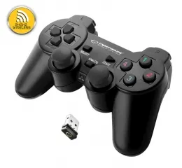 GLADIATOR - Spelkontroll - trådlös - 2.4 GHz - svart - för PC, Sony PlayStation 3