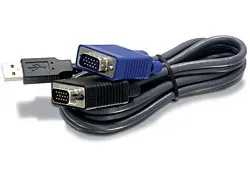 TK CU15 - Tangentbords-/video-/muskabel - USB, HD-15 (VGA) (hane) till HD-15 (VGA) (hane) - 4.5 m - svart