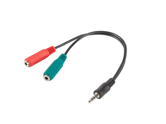Headset Adapter 3.5mm (Hane) 4-Pin till 2x3.5mm (Hona)