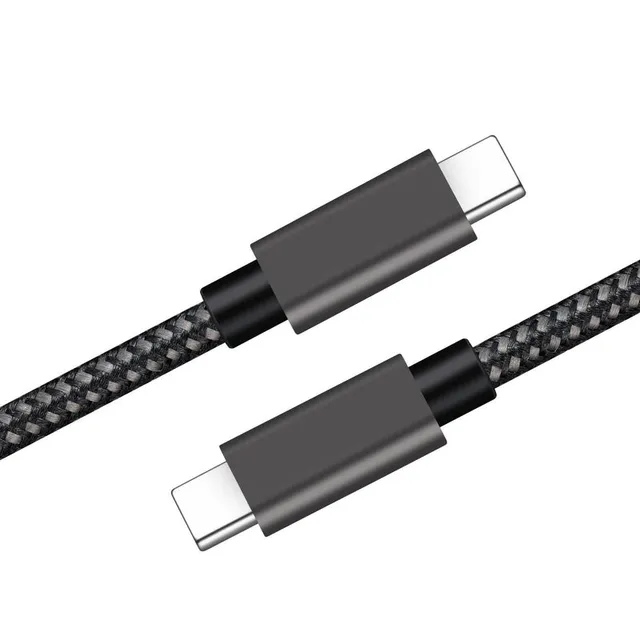 1m USB3.2 Gen1 USB-C till C nylonflätad kabel snabbladdning 3A 5Gbps Power Delivery PD 60W
