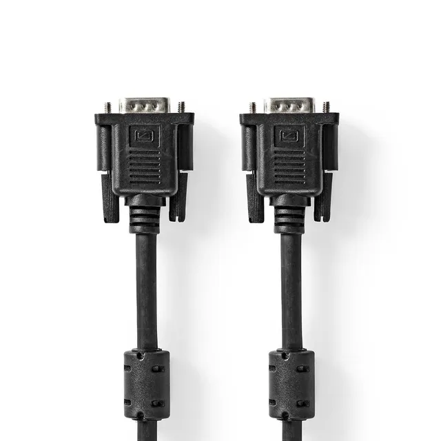VGA-kabel | VGA Hane | VGA Hane | Nickelplaterad | Maximal upplösning: 1280x768 | 5.00 m | Rund | ABS | Svart | Label