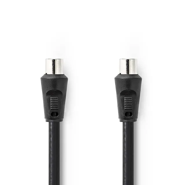 koaxialkabel | IEC (Koax) Hane | IEC (Koax) Hane | Nickelplaterad | 90 dB | 75 Ohm | Dubbelskärmad | 10.0 m | Rund | PVC | Vit | Kuvert