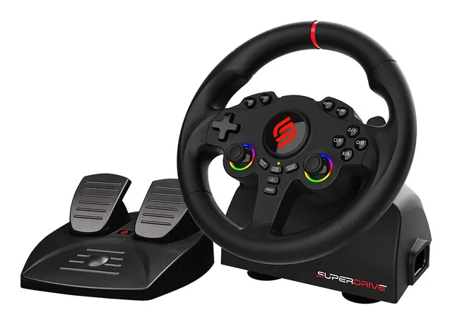 Superdrive 220 RS - Ratt- och pedaluppsättning - kabelansluten - för PC, Sony PlayStation 4, Microsoft Xbox One, Microsoft Xbox Series S, Microsoft Xbox Series X, Nintendo Switch, Nintendo Switch 2