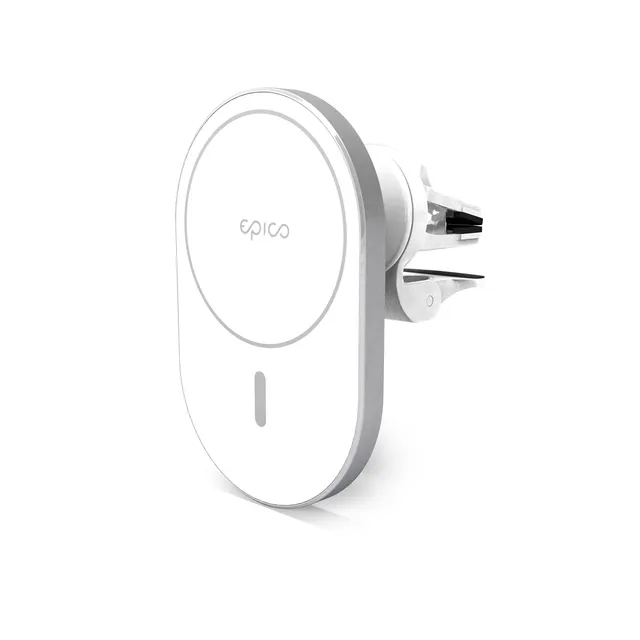 Ellipse Wireless Car Charger (MagSafe compatible) 15W/10W/7,5W + 18W QC - Silver