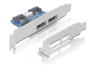 Power Over eSATA-bracket, 2xeSATA (61725)