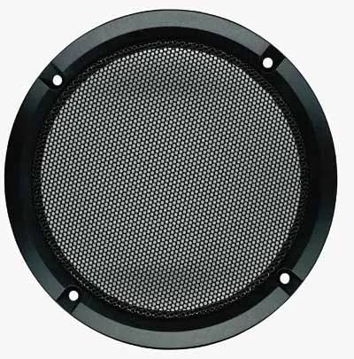 GRILLE FR 12, Hårt galler, svart, metall, plast, runt, 15,2 cm, 11 mm