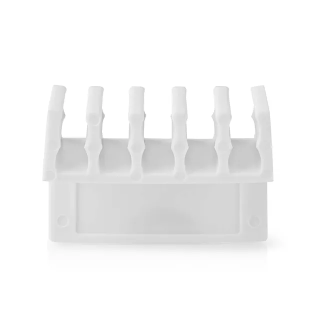 Kabelhantering | Kabelklämma | Klicka och Go | 2 st. | Antal platser: 5 Skivor | Maximal kabeltjocklek: 7.1 mm | Polypropylene | Vit