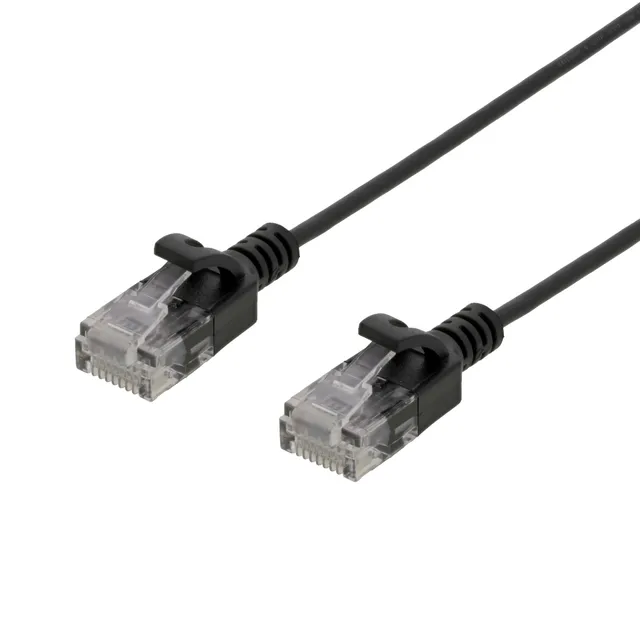 Ultra Slim U/UTP Cat.6 patch cable, OD:2.6mm, 1.5m, black