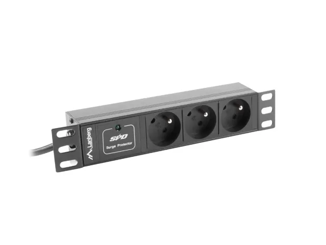 PDU-03F-0200-IEC-BK - Kraftdistributionsenhet (kan monteras i rack) - AC 230 V - 2500 Watt - ingång: IEC 60320 C14 - utgångskontakter: 3 (Typ F) - 1U - 10 - 2 m sladd - svart