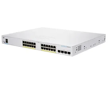 Business 250 Series CBS250-24P-4X - Switch - L3 - smart - 24 x 10/100/1000 (PoE+) + 4 x 10 Gigabit SFP+ - rackmonterbar - PoE+ (195 W) - återanv