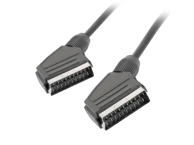 Lanberg Kabel för video / ljud - Scart hane till Scart hane - 1.8 m - svart