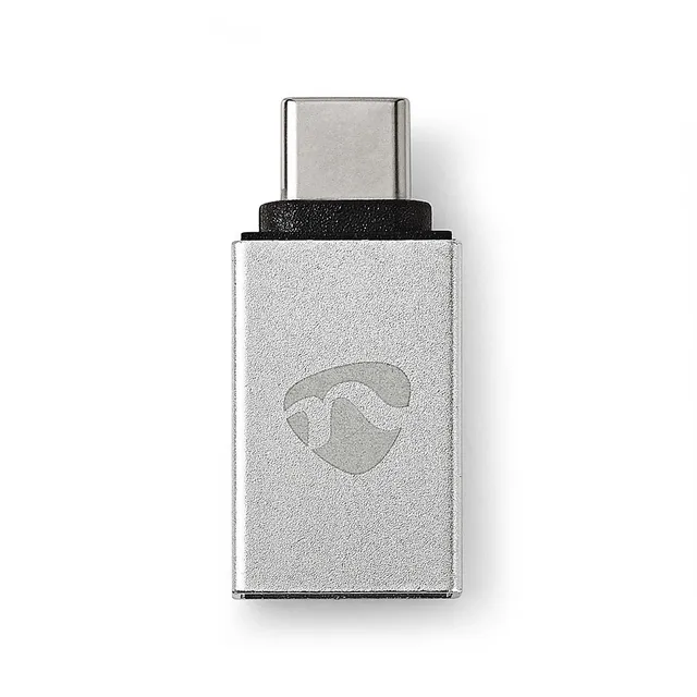 USB-C™ Adapter | USB 3.2 Gen 1 | USB-C™ Hane | USB-A Hona | 5 Gbps | Rund | Nickelplaterad | Silver | Kartong med täckt fönster