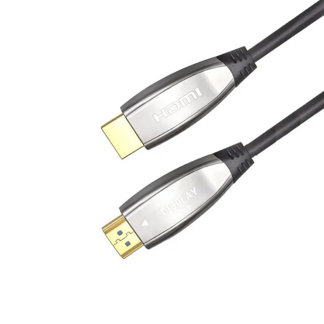 Sinox - Hög hastighet - HDMI-kabel med Ethernet - HDMI hane till HDMI hane - 50 m - fiberoptisk - svart - stöd för 4K