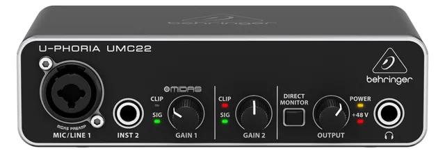 U-Phoria UMC22 ljudkort för USB-buss