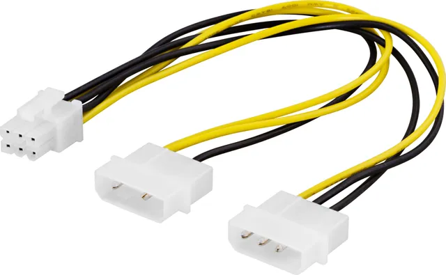 Adapter 2x4 pins 12V till 6 pins PCIe