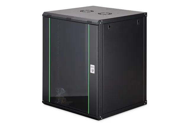 Dynamic Basic DN-19 16U-6/6-EC-SW - Rack skåp - väggmontering - svart, RAL 9005 - 16U - 19