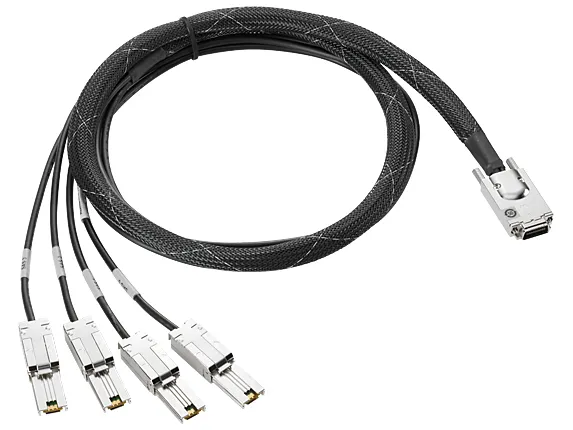 HPE Fanout Cable - Extern SAS-kabel - 4-vägs - 36 pin 4x Mini SAS HD (SFF-8644) (hane) till 36 pin 4x Mini SAS HD (SFF-8644) (hane) - 1 m - för Modula