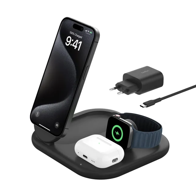 BoostCharge 3-in-1 - Trådlöst laddställ - m