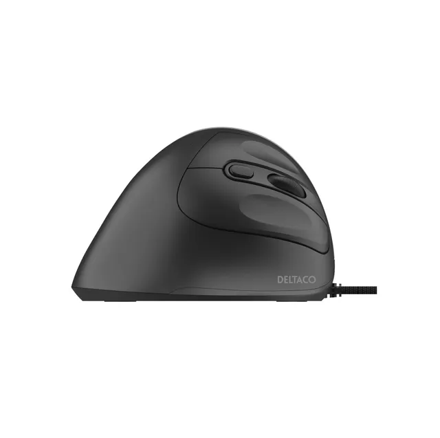 Silent Wired Vertical Mouse 4 buttons 1000-1600 - Ergonomisk mus - 4 knappar - Svart