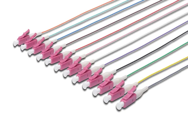 Professional network cable kit - 2 m - grey black white blue yellow red green brown orange violet pink turquoise - Svart - 2m