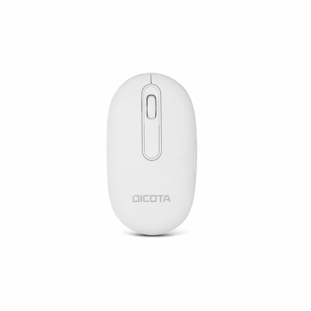 Bluetooth Mouse DESKTOP - Bluetooth/2.4GHz | Rechargeable | 800-1600 DPI | White - Mouse - Optic - 3 knappar - Vit