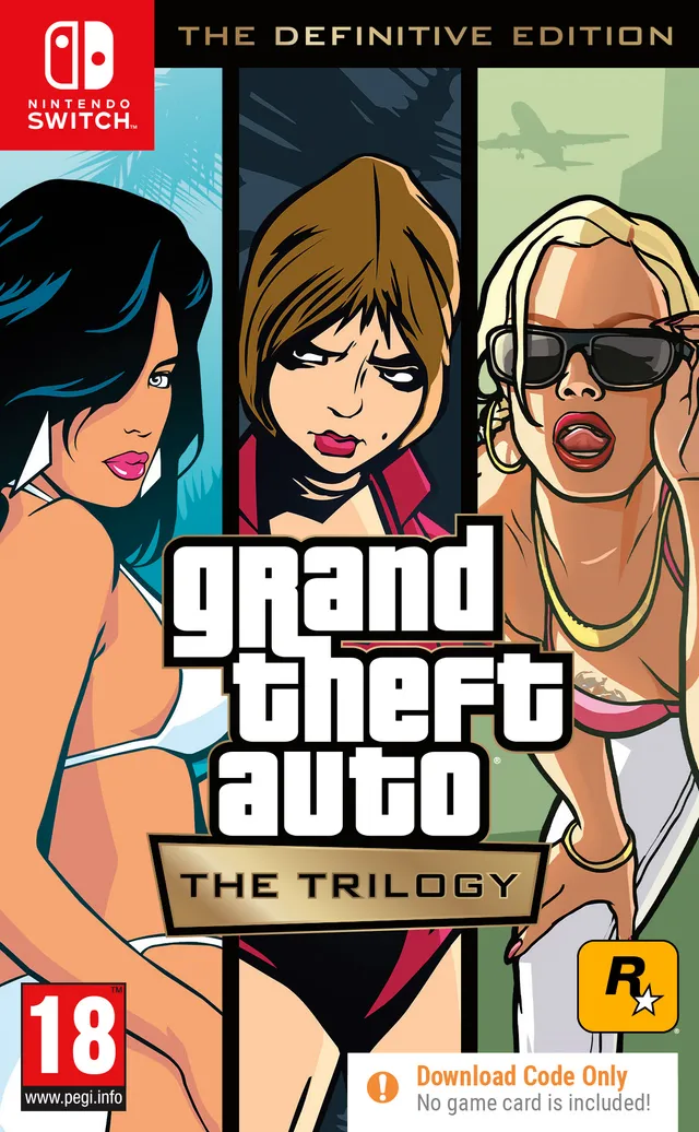 Grand Theft Auto: The Trilogy – The Definitive Edition (Code In A Box) (Nintendo Switch)