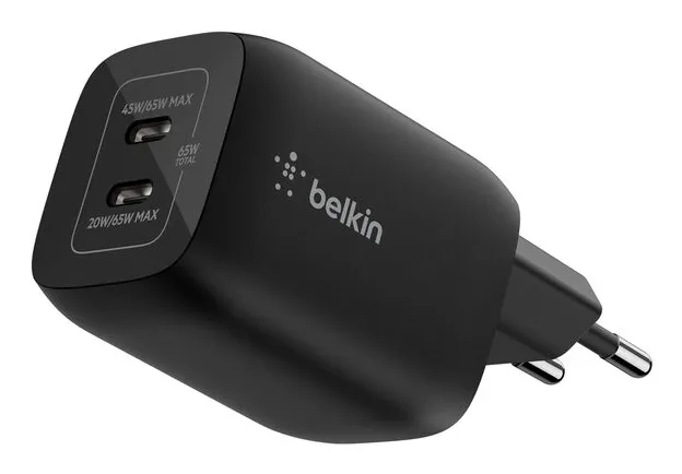 65w Dual GaN USB-C Väggladdare