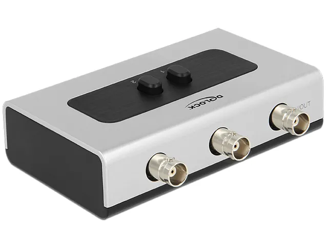 Switch BNC 2 port manual bidirectional - Omkopplare för video - 2 x kompositvideo - skrivbordsmodell