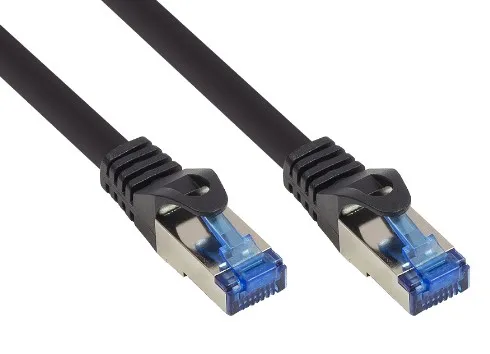 8060-SF003S Cat6a S/FTP (S-STP) RJ-45 till RJ-45 0,25 m svart
