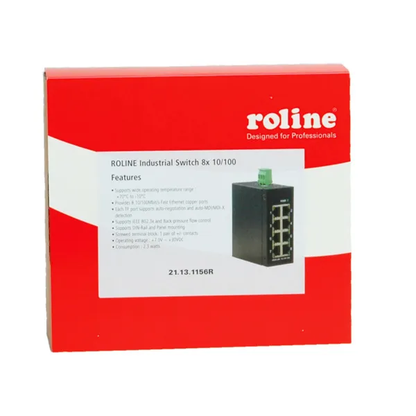 Industrie - switch - 8 portar - ohantera