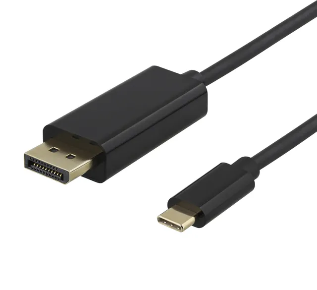 USB-C till DisplayPort-kabel, 2m, 4K@60Hz, svart