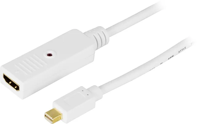 Mini DisplayPort Hane till HDMI hona - 3m - Vit