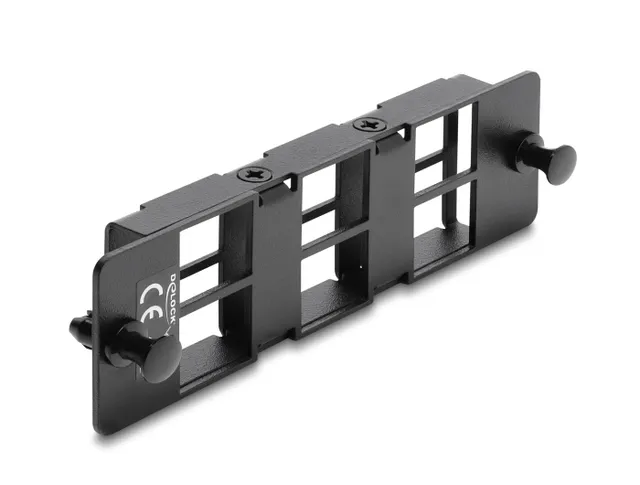 - Patch-panel - svart - 1U - 19 - 6 portar