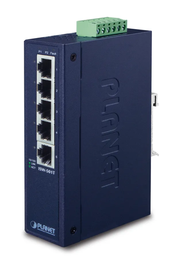 ISW-501T - Switch - 5 x 10/100 - DIN-skenmo