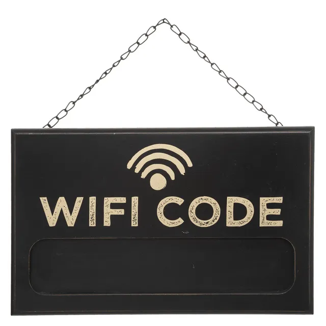 skrivtavla svart WIFI CODE, 35 x 22 cm