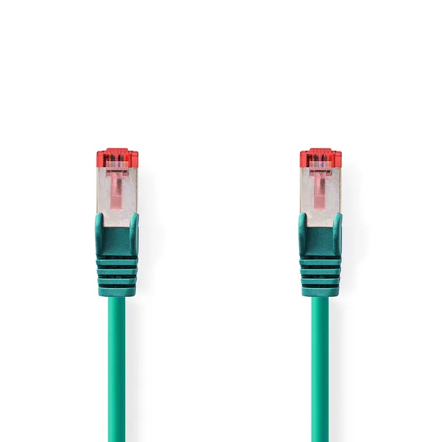 CAT6 Nätverkskabel | RJ45 hane | RJ45 hane | S/FTP | 0.50 m | Rund | LSZH | Grön | Label