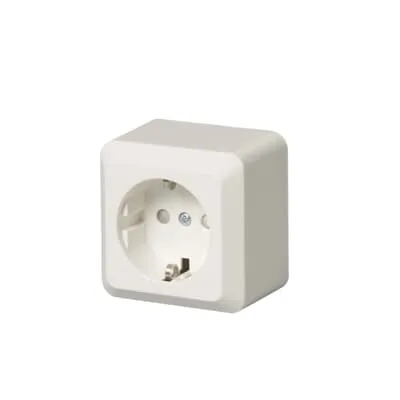 Socket outlet schuko 1-g screwless terminals