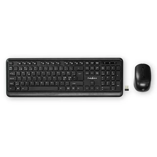 - keyboard and mouse set - QWERTY - Nordic - black - Tastatur & Mus set - Nordisk - Svart
