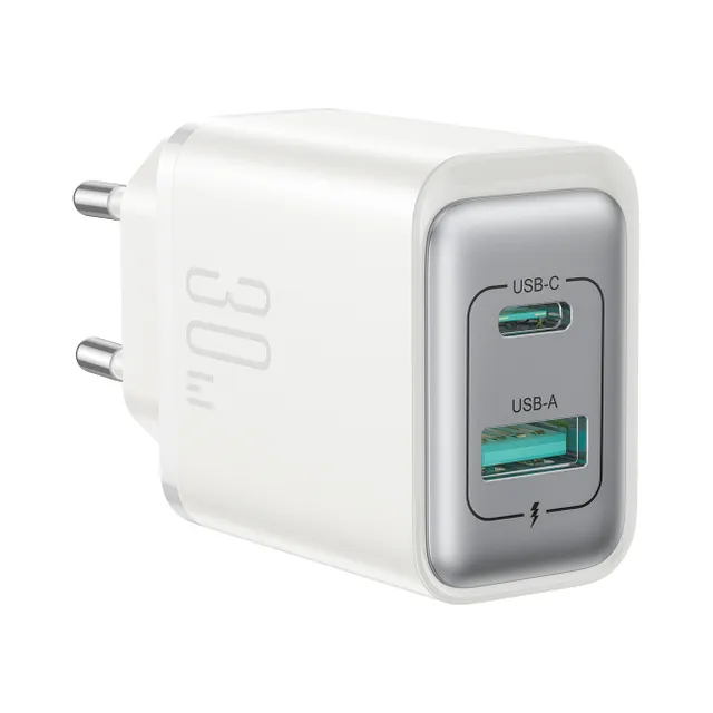TCF15 Dual-Port (A+C) 30W Power Charger (white)