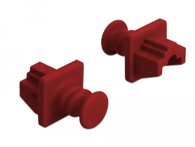 Dust Cover for RJ45 jack 10 pieces red