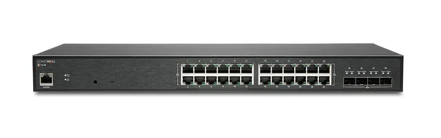 SonicWall Switch SWS14-24 - Switch - Administrerad - 24 x 10/100/1000 + 4 x 10 Gigabit SFP+ - rackmonterbar - med 1 års stöd dygnet runt