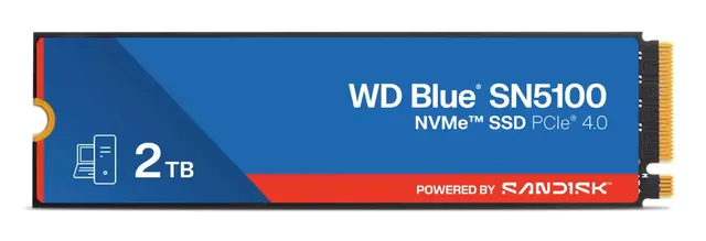 WD Blue SN5100 - SSD - 2 TB - inbyggd - M.2 2280 - PCIe 4.0 (NVMe)