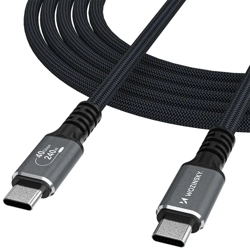 WPS-UY41S USB-C USB4 Cable 40Gb/s 240W 1m 4K - Black