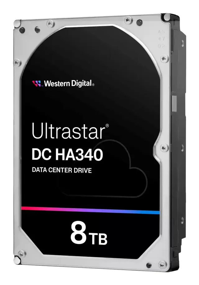 WD Ultrastar DC HA340 WUS721208BLE6L4 - Hårddisk - datacenter - 8 TB - inbyggd - 3.5" - SATA 6Gb/s - 7200 rpm - buffert: 256 MB