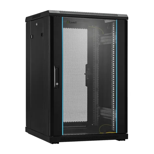 - Rack skåp - svart, RAL 9004 - 18U
