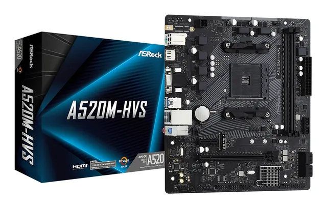 A520M-HVS Moderkort - AMD A520 - AMD AM4 - DDR4 RAM - Micro-ATX