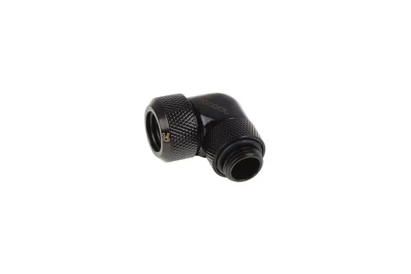 Eiszapfen 13 mm HardTube compression fitting 90° rotatable G1/4 - Vinkelfäste för vätskekylningssystem - svart