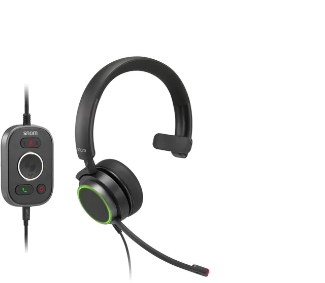 snom A330M - Headset - på örat - kabelansluten - USB, 3,5 mm kontakt