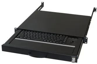 AIX-19K1UKDETB-B, Full-size (100%), Wired, USB + PS/2, QWERTZ, Black - German layout