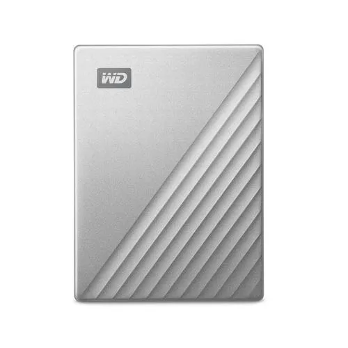 WD My Passport Ultra WDBC3C0020BSL - Hårddisk - krypterat - 2 TB - extern (portabel) - USB 3.0 (USB-C kontakt) - 256 bitars AES - silver